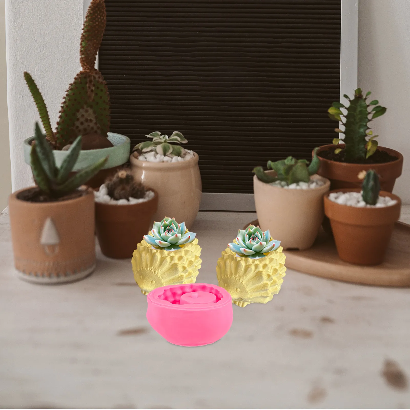 

Silicone Flower Pot Molds Creative Plaster naments Hedgehog DIY Planter Making Mold Bonsai Casting Mold Jewelry Crafts