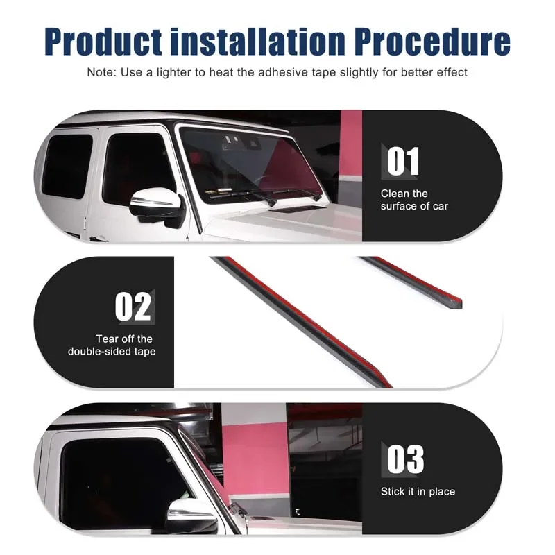 

For Mercedes-Benz G-Class W464 2019-2024 Real carbon fiber car A-pillar decorative cover sticker car decoration accessories 2Pcs