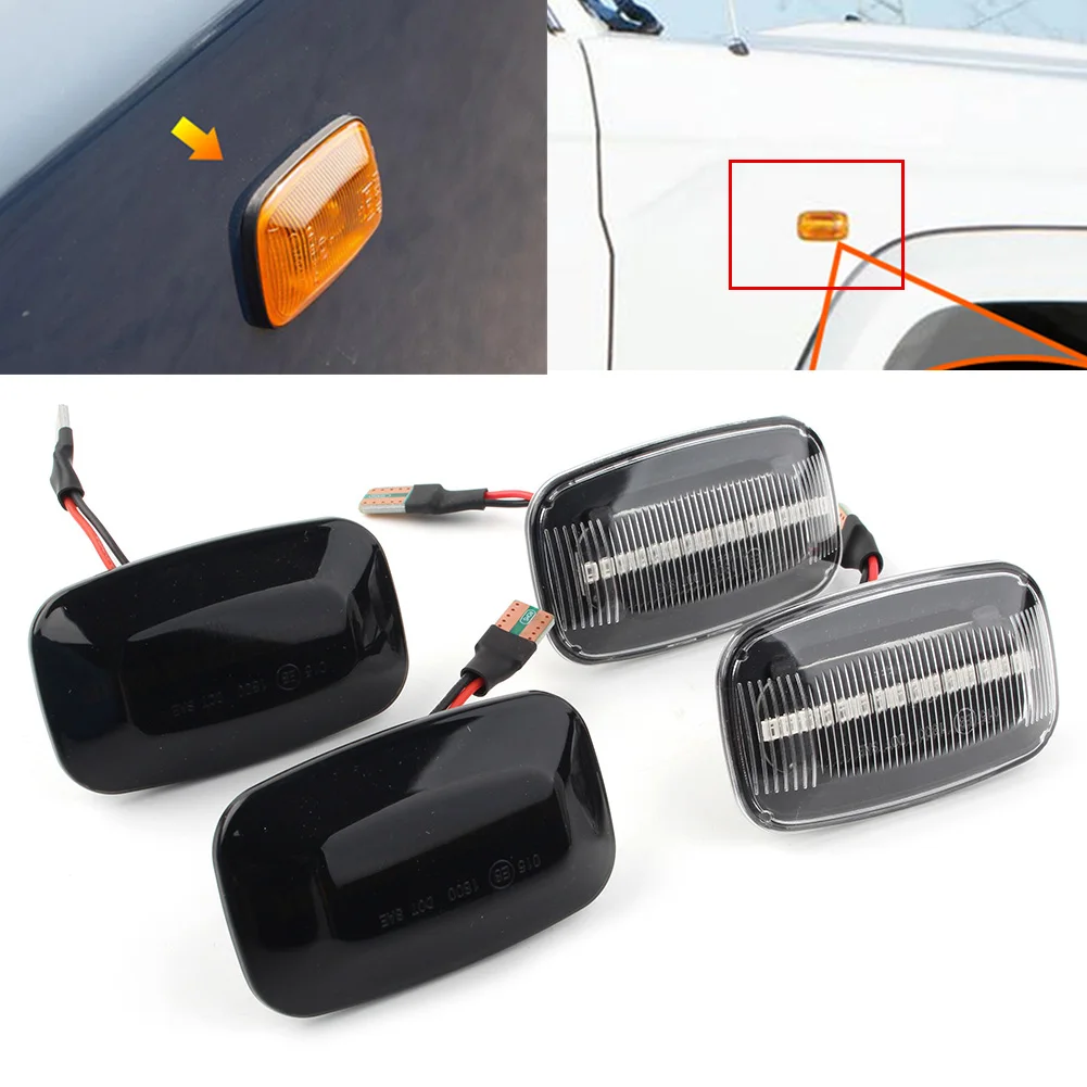 1pair Car Dynamic LED Sequential Lamp Side Marker Light For Toyota Camry Hilux N60 Celica Previa Land Cruiser 70 80 100 Series