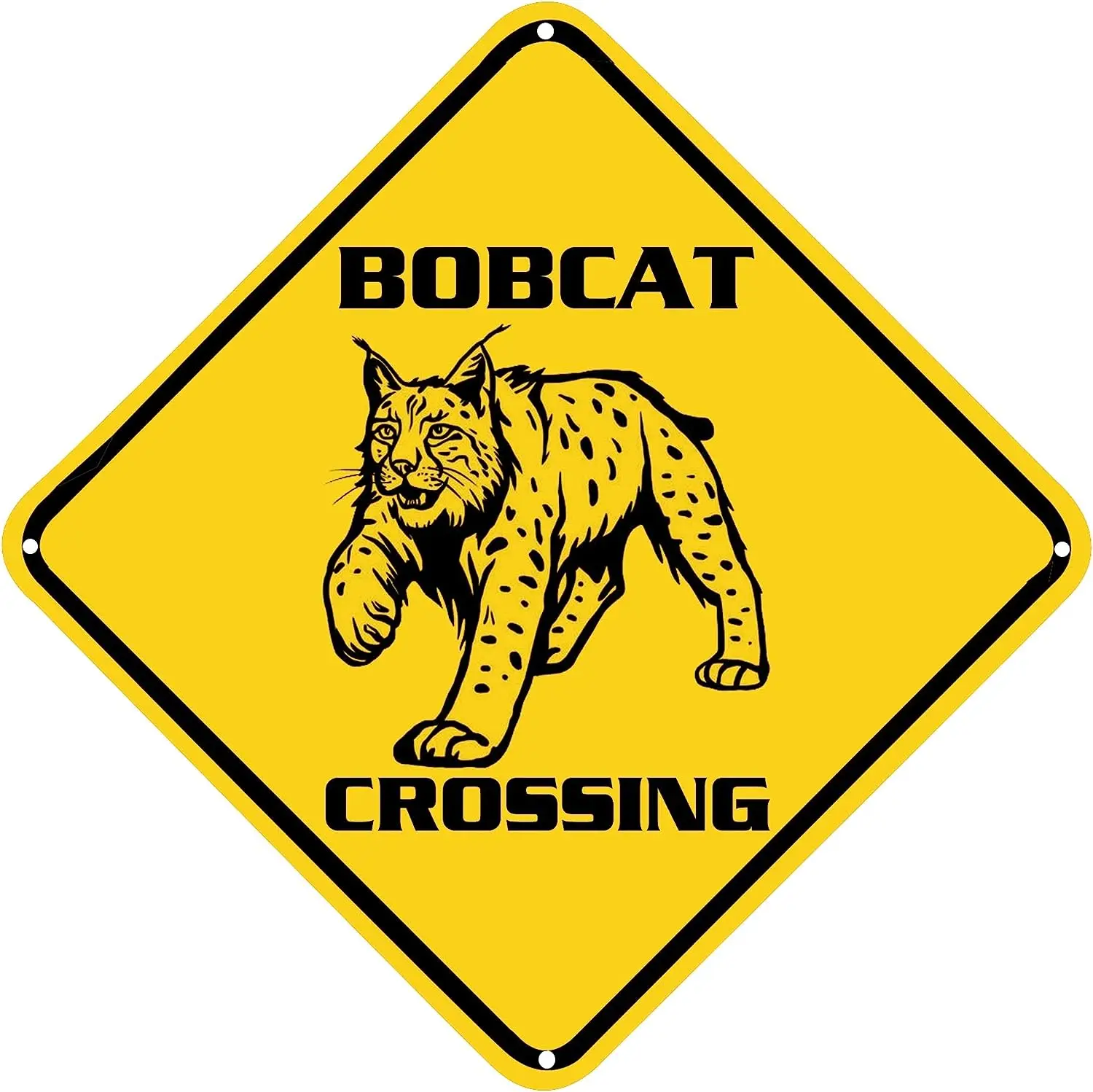 

Bobcat Crossing Sign Bobcat Sign Bobcat Gift Animal Wall Decor For Home Yard Road Quality Metal Sign 12x12 Inches