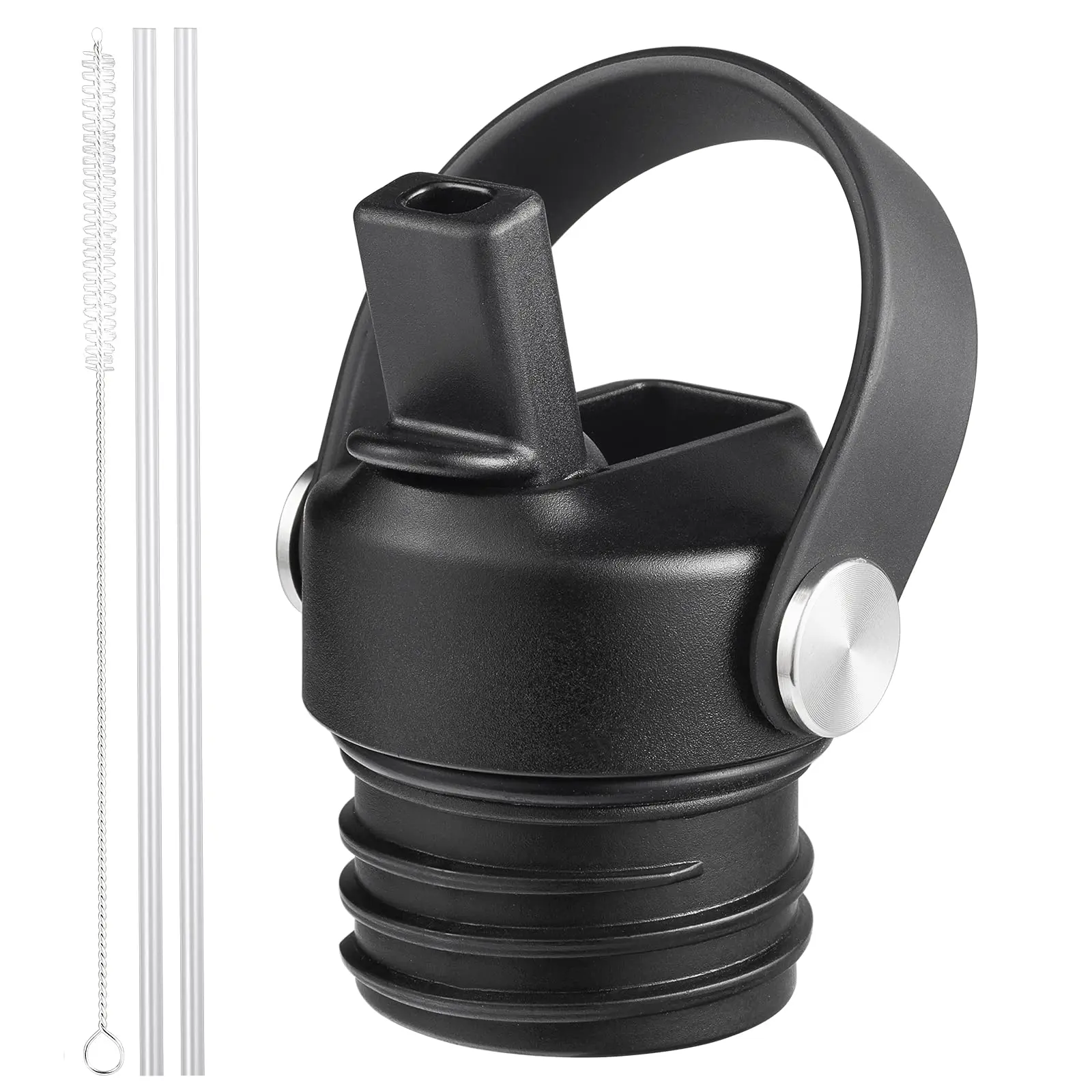 Straw Lid for Hydro Flask Standard Mouth, Lids with Straws and Flexible Handle fit Hydroflask Standard Mouth 21 24 oz