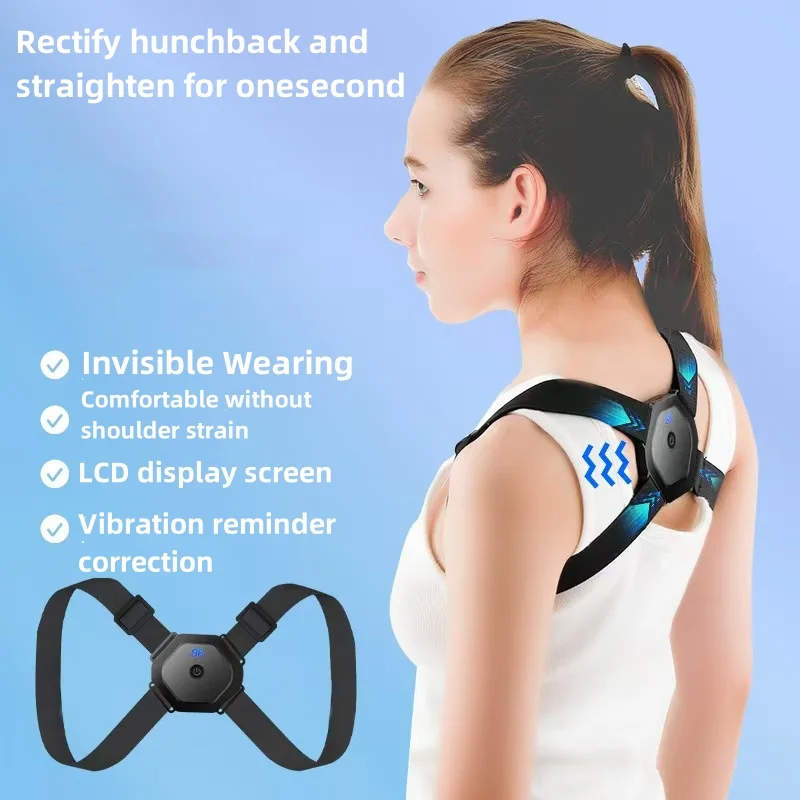 Xuanyu Jin Cross-border Smart Sitting Posture Corrector Sitting Posture Sensor Correction Belt Vibration Reminder Posture Correction Belt Kidsren\'s