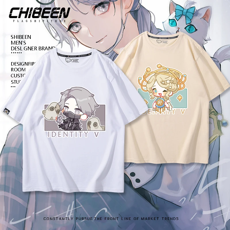 

Anime Identity Ⅴ First Officer Jose Baden Luchino Diruse Cosplay Shoulder Shirt Cartoon T-shirt Tee Shirts Short Sleeve Costume