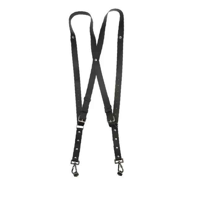 European American Style Men\'s Camera Harness Hanger Shoulder Suspender Fashion Gentle Suspenders PU Leather Straps Adult Belts