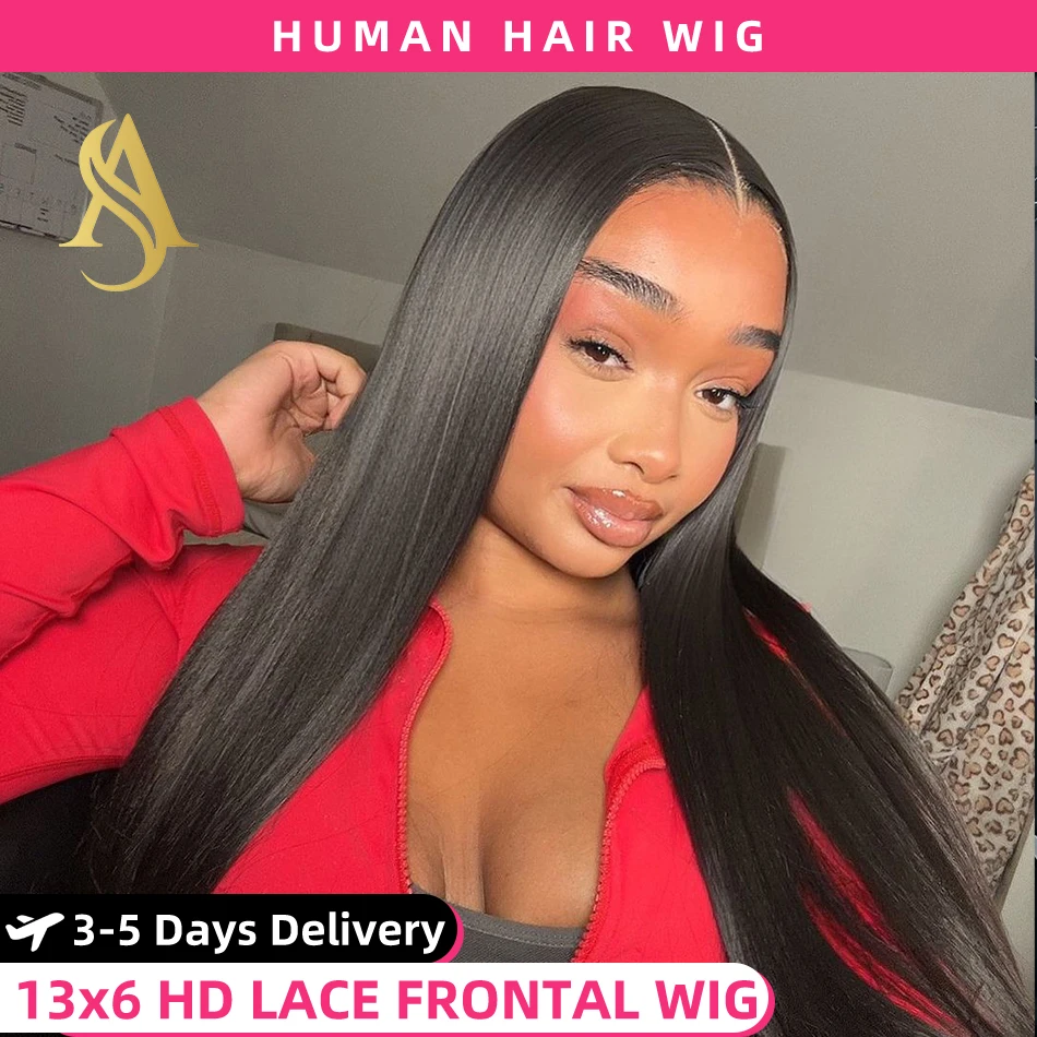 

250 Density Bone Straight 13x6 Hd Lace Front Wig Human Hair 13x4 PrePlucked Lace Frontal Wig Brazilian 360 Lace Wigs For Women