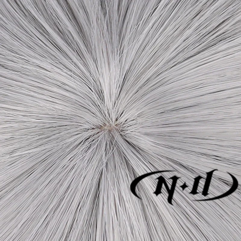 Wig Cosplay CyND Shinsuke Kita Haikyu Anime Cosplay Wig Rambut Abu-abu Muda untuk Comic Con Coser Natal Sintetis Tahan Panas