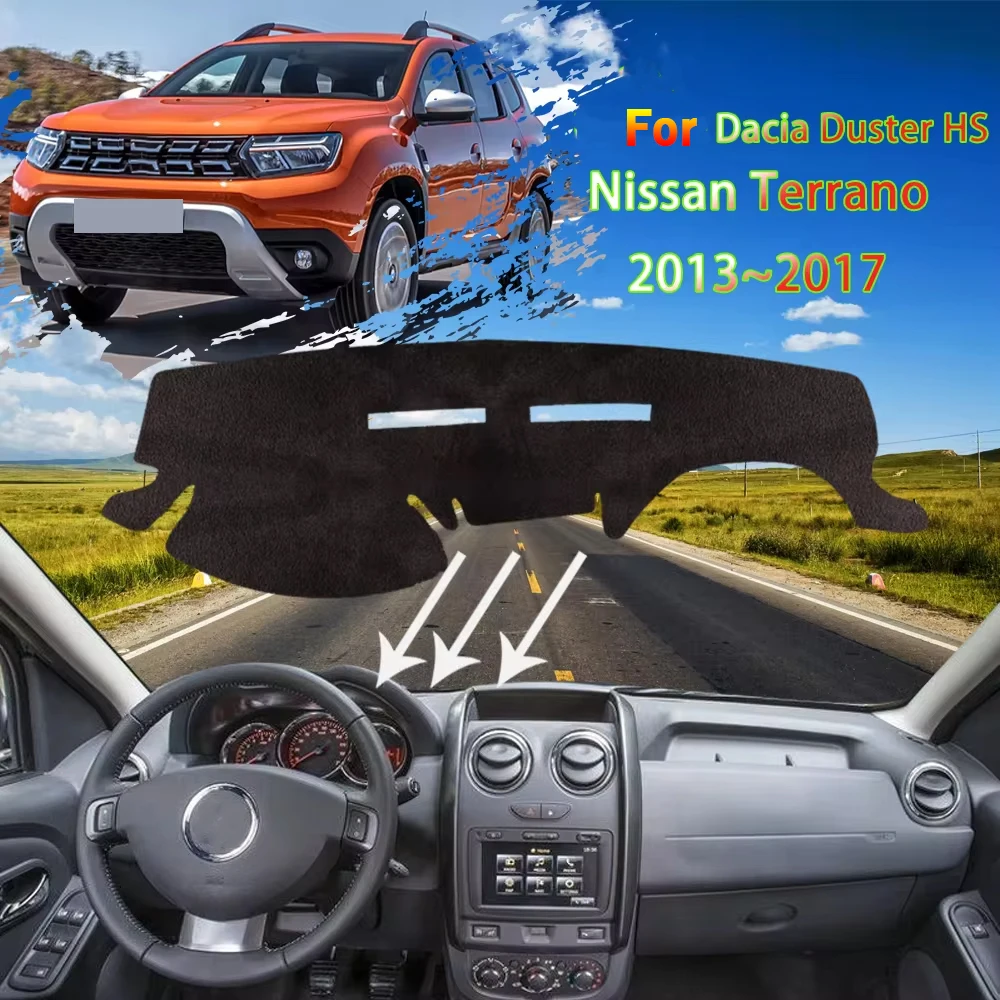 For Renault Dacia Duster HS Nissan Terrano 2013 2014 2015 2016 2017 Dashboard Mat Sunshade Cover Car Anti-dirty Pad Accessories