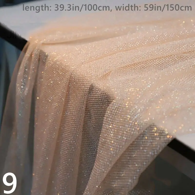 

100x150cm Soft Yarn Tulle Fabric Shiny Glitter Pink Gold Mesh Fabric For Diy Apparel Veil Wedding Site Layout Background Yarn