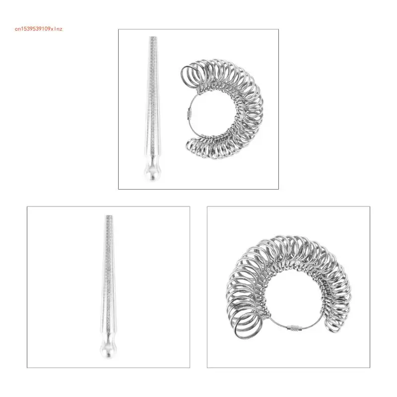 

Ring Sizer Measuring Tool Set with Ring Mandrel Size 1-35 Metal Ring Sizing