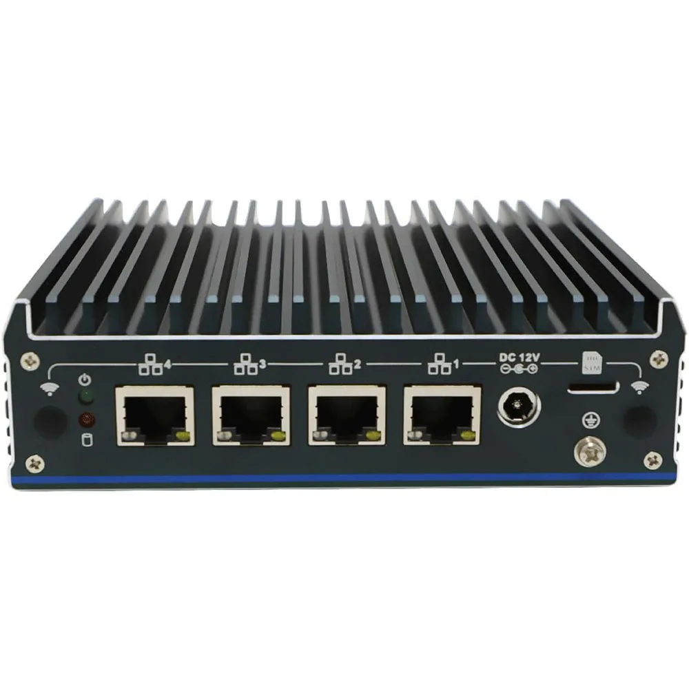 Partaker Fanless Zachte Router Intel J6412 Mini Pc Micro Firewall 4 X Intel I225-V 2.5G Lan Hdmi Dp Opnsense Firewall Appliance