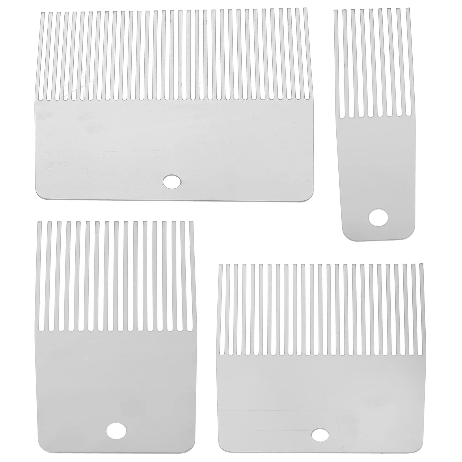 4Pcs Precision Wall Graining Brush Stainless Steel Texture Comb for Straight-Line Textured Painting Drywall Plaster Home Decor