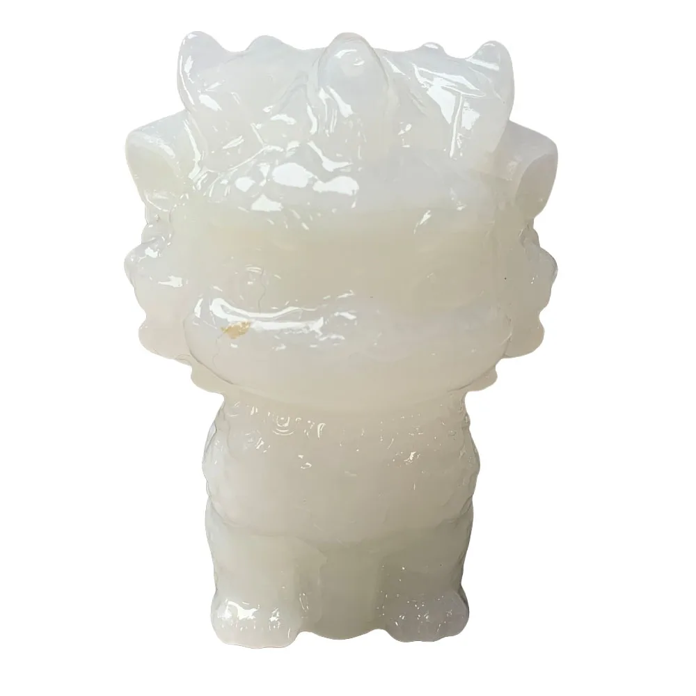 Custom 8cm Afghan Jade Qilin Figurine - Hand-Carved Crystal Statue for Home Decor, Reiki Healing Stone & Unique Gift