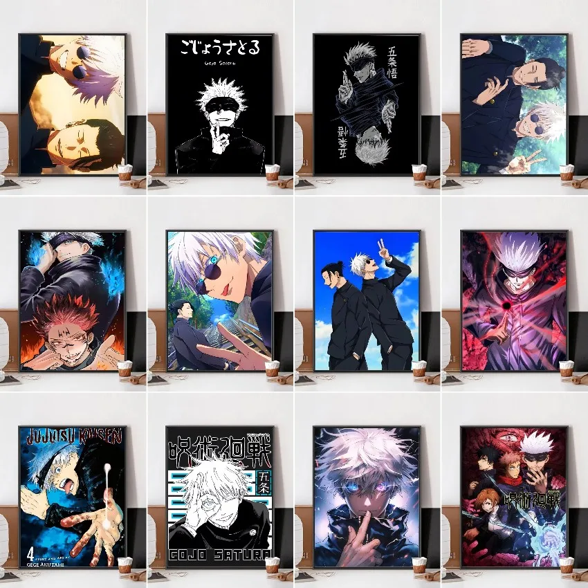 MINISO 5D DIY Satoru Gojo Jujutsu Kaisen pintura de diamante para Club Bar arte de pared Vintage pintura dormitorio estudio decoración regalo