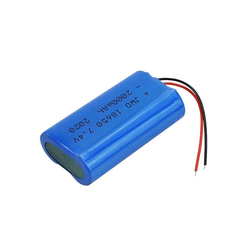 buy more will cheap 18650 lithium battery pack 2000mah 7.4V rechargeable battery fascia gun nest boat blue image 2