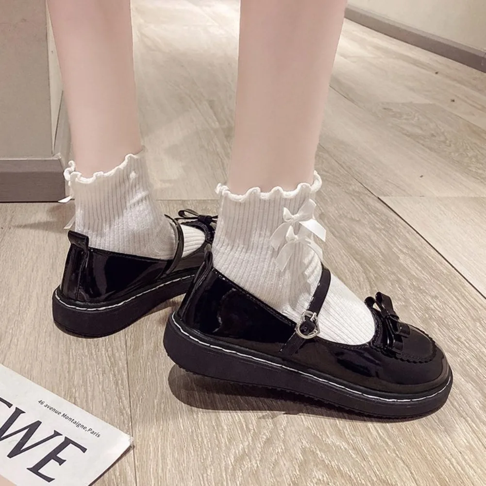 2026 Neue Frühlings-Lolita-Damen-Mary-Jane-Schuhe, schlichte, flache Schuhe mit runder Zehenpartie, Damen-Lederschuhe im schlichten Outdoor-College-Stil – Detail 17