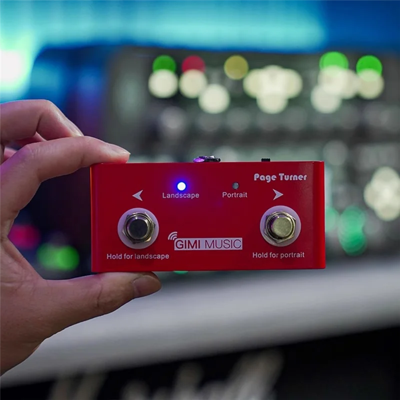 J1UL1N GIMI Wireless Page Turner دواسة تيرنر خارجية تعمل بالبلوتوث تدعم اتصال Looper المتوافق مع الهاتف الذكي