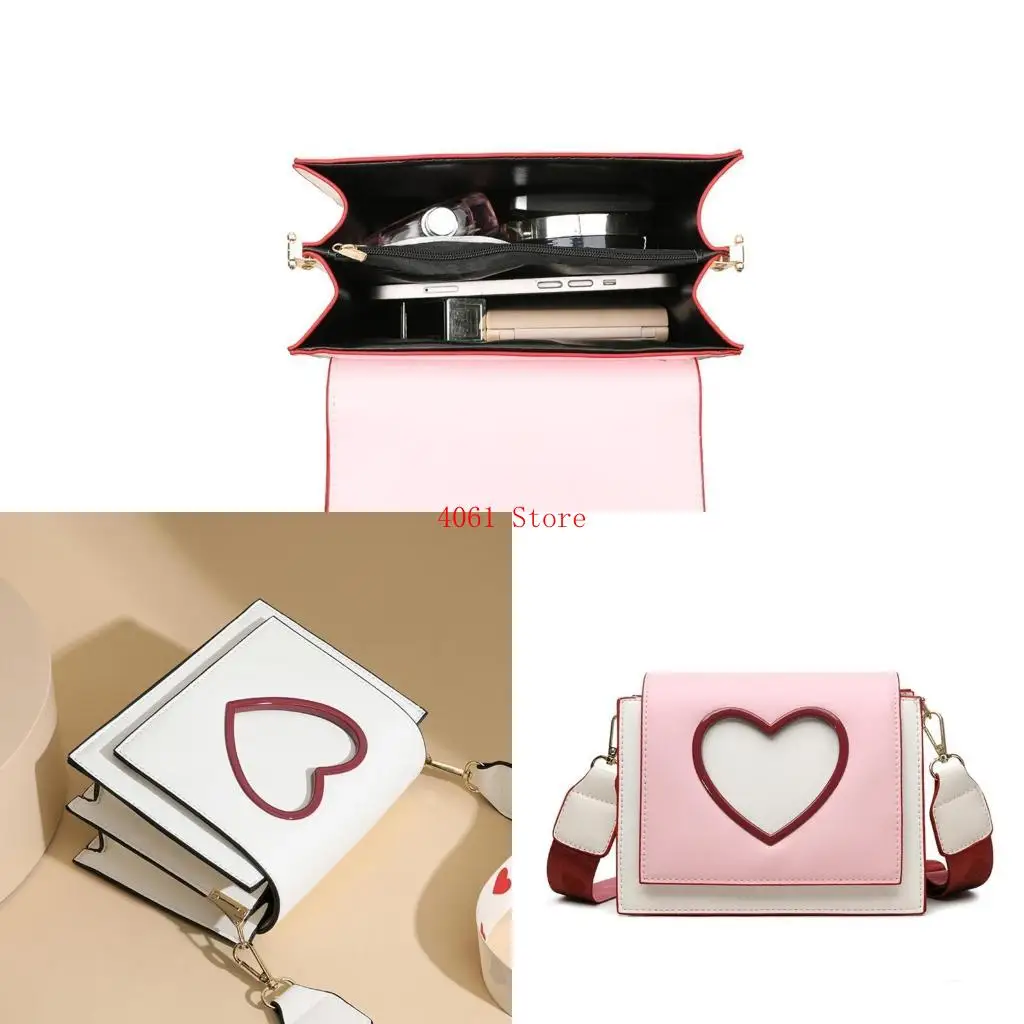 

Modern Designs Heart Pattern Flap Shoulder Crossbody Bag for Fashion Enthusiasts