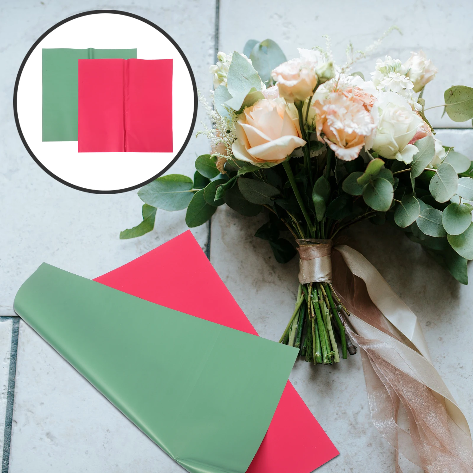 20 Buah Kertas Pembungkus Bunga Bernapas Ringan Perlengkapan Bunga untuk Buket Kemasan Hadiah Kertas Pembungkus Bunga