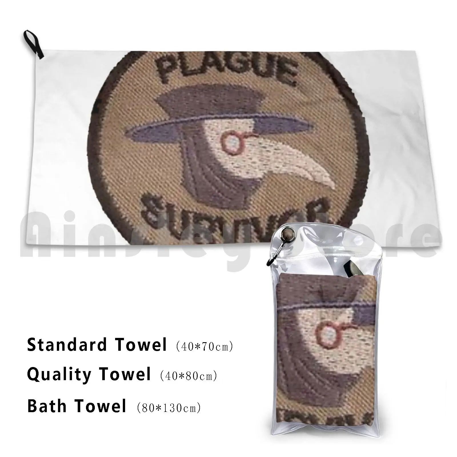 Plague Survivor Bath Towel Beach Cushion Epidemic Contagion People Containment Dangerous Danger Health The