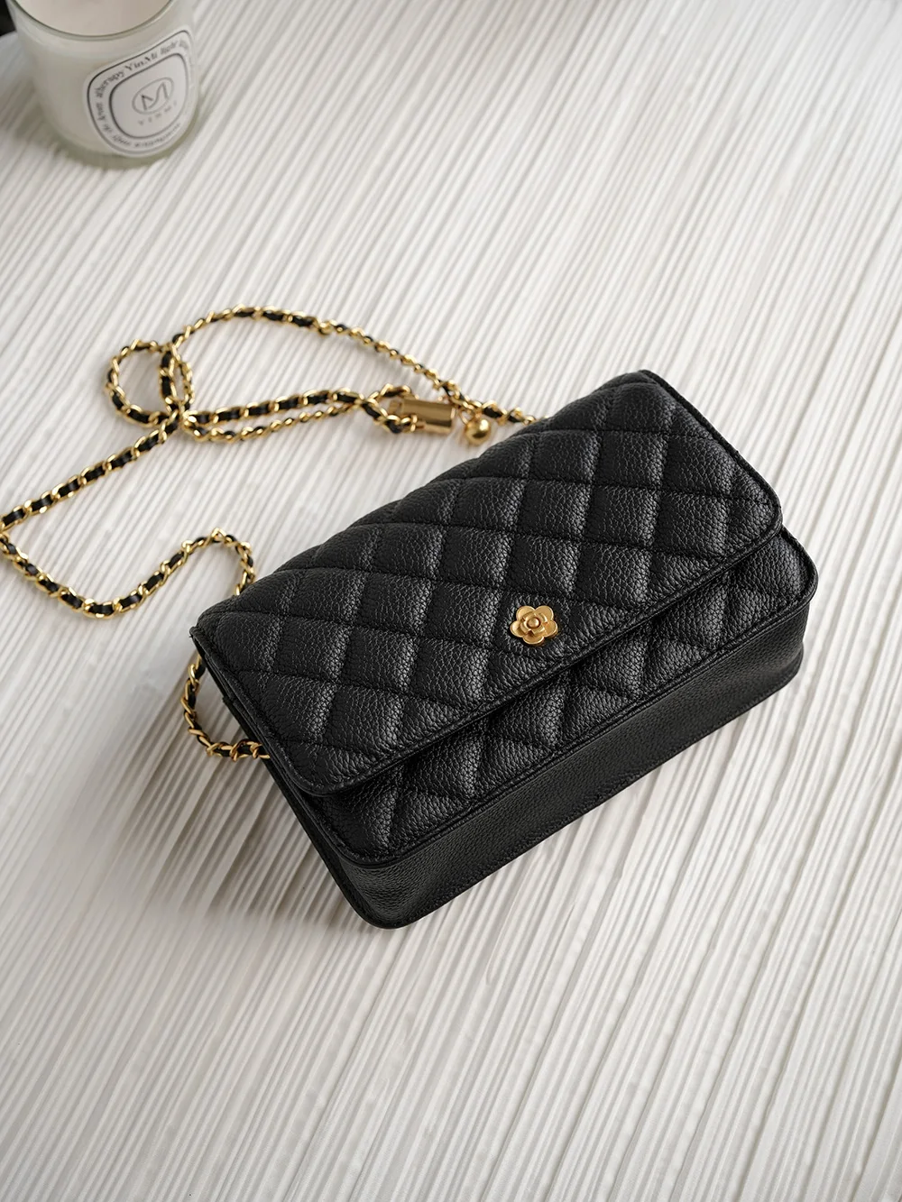 

High-End Leather Chain Diamond id Women's oulder Crossbody Bag Faionable Small Fraance Sle New Arrival Cowhide Bag