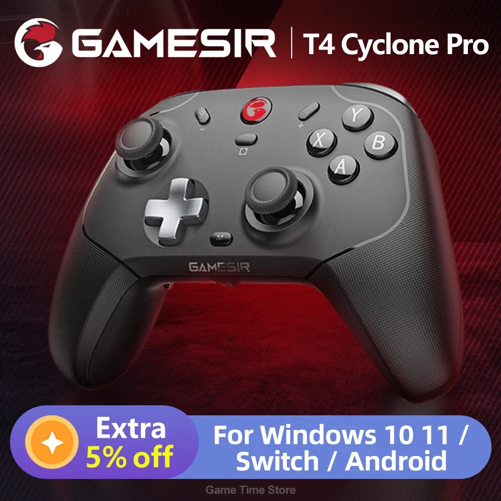 

GameSir T4 Cyclone Pro Multiplatform Wireless Controller Gamepad with Hall Effect Sticks and Triggers for Nintendo Switch PC