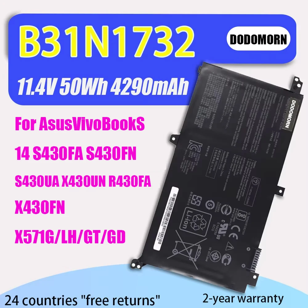 

NEW B31N1732 Laptop Battery For ASUS X571GT X571GD X430FN X430FA X430UA VivoBook S14 S430FA S430FN S430UA S430UAN S430UA-EB015T