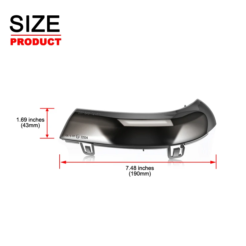 For VW Golf MK5 GTI EOS Jetta Passat Sharan Skoda Superb LED Side Mirror Lamp Amber Side Rearview Dynamic Turn Signal Lights