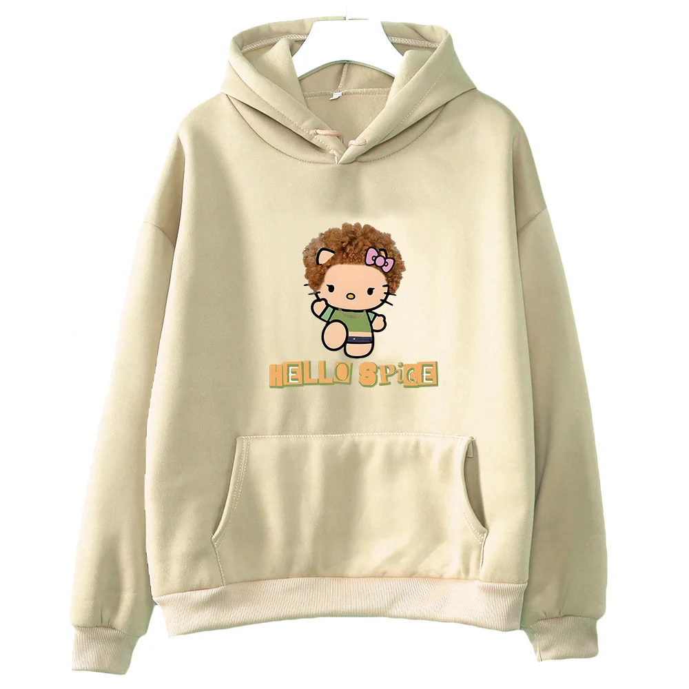 Hello Spice Hoodies Women/Men Hip Hop Streetwear Pullovers Winter/Spring Sweatshirts Cute Cartoon Clothing Fleece Long Sleeve