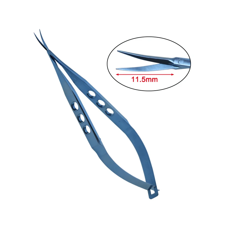 

GREATLH Ophthalmic Corneal Scissors Fine Head Length 11.5mm Titanium Alloy Material Scissors Ophthalmic Instruments