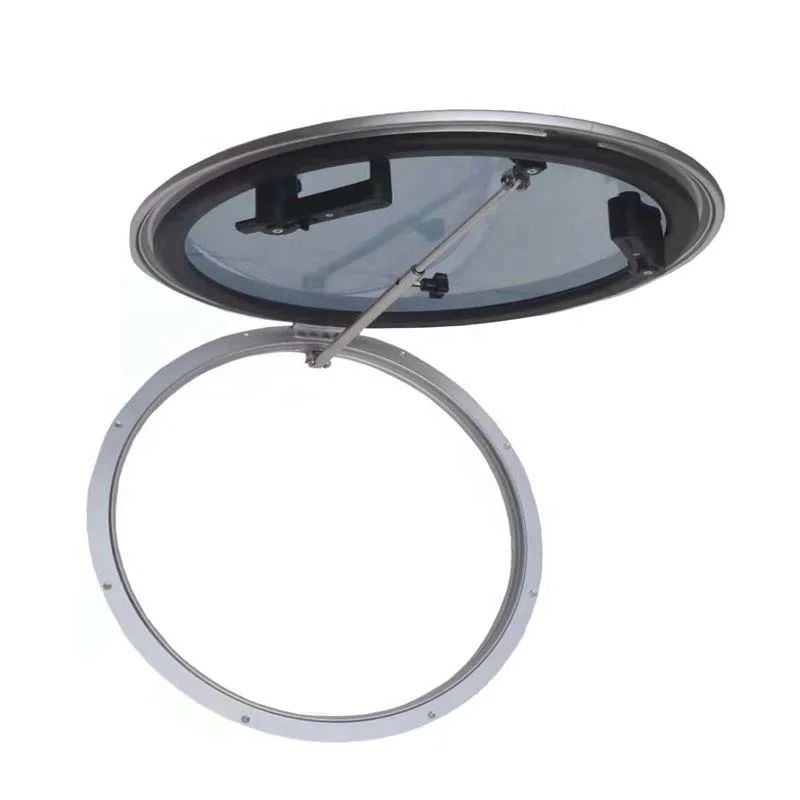 

Aluminum Alloy Tempered Glass Marine Deck Skylight Porthole Breathable Light Round Boat Deck Hatch For Yacht RV