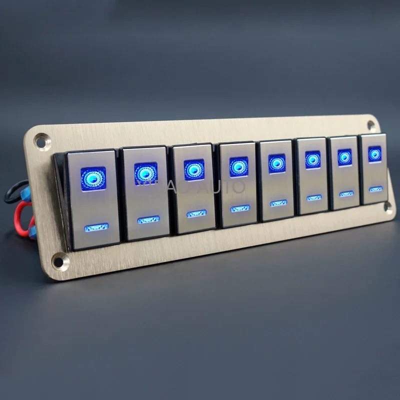 

Водонепроницаемый металлический переключатель ON-OFF 2-8 Gang для автомобиля лодки с фиксацией с автомобильными аксессуарами, двойной светодиодный фонарь