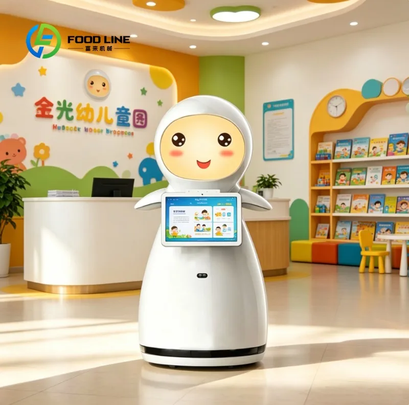 Custom Welcome Robot Smart AI Reception Service Talking Hotel Restaurant Interactive Guide Customer Assistant Machine