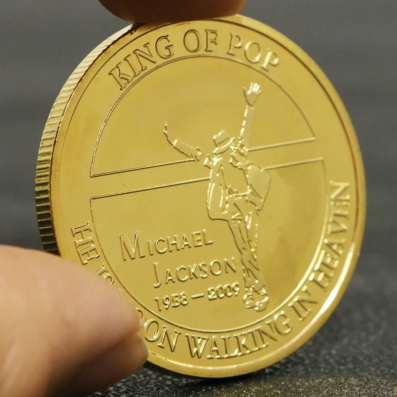 Hot Music Idol Michael Jackson Series Gilded Commemorative Coins Creative Exquisite Collect Coins Men and Women Gift - view 4