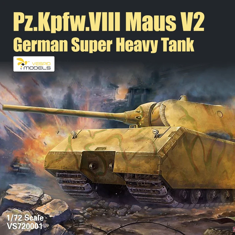 

VESPID Model Assembly Tank Model Kit VS720001 maus german super heavy tank 1/72