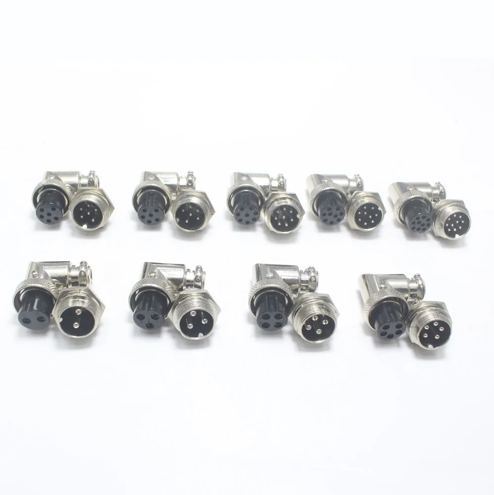 1 zestaw GX16 2/3/4/5/6/7/8/9Pin męski i żeński średnica 16mm przewód złącze panelu GX16 90 stopni okrągłe złącze gniazdo lotnicze