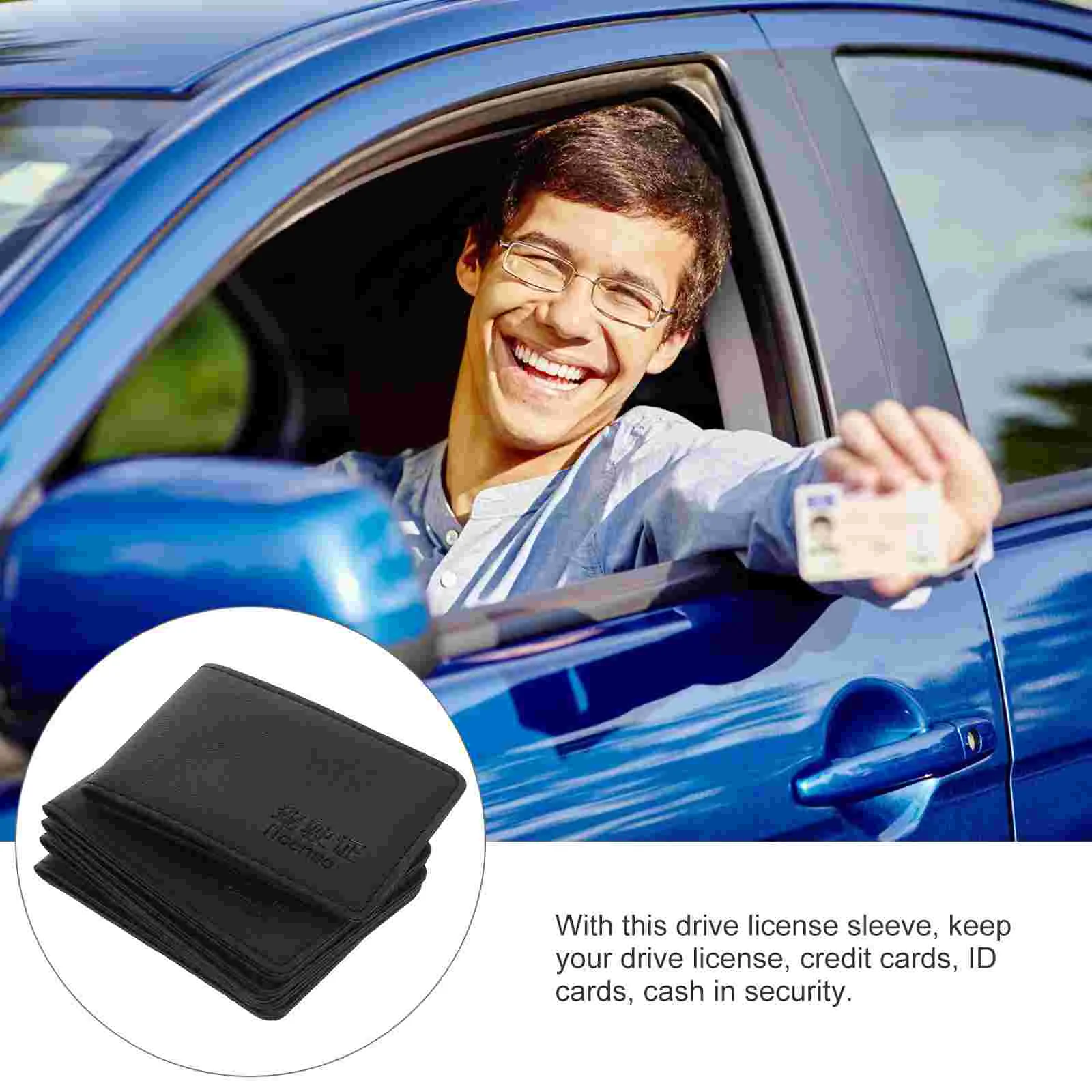 5 Pcs Driver's License Set Wallets Cars Drivers Holder Id Registration and Insurance Card Simple Bank Cards Pu Auto Document