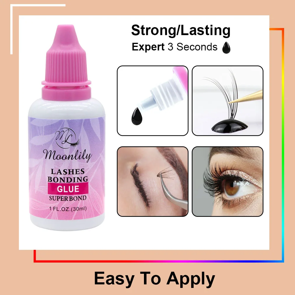 Bonding Individual No Allergy Eyelash Glue Fast Dry Long Lasting Lashes Adhesive Extension 3 Seconds False Eyelashes Extensions