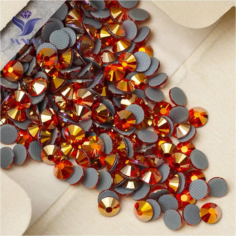YANRUO 2058HF All Sizes Hyacinth AB Top Quality Hot Fix Strass Rhinestones Flatback Crystal Stone For Clothes