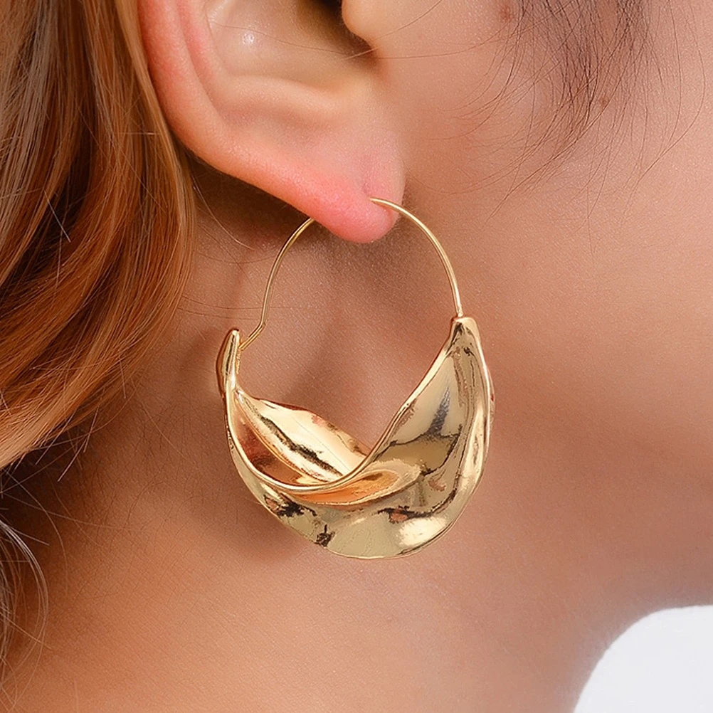 

1 Pair Hoops Dangle Earrings Alloy Ear Decors Hoops Ear Decorations For Women Stylish Long Lasting Color Earrings Accessories