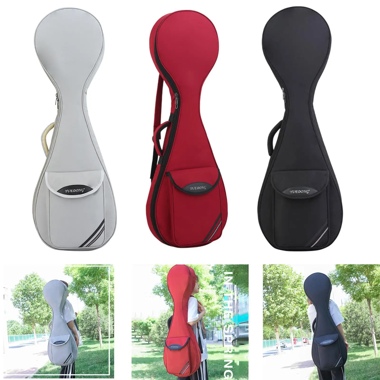 

Pipa Carrying Case Double Shoulder Strap Portable Thick Padded Banjo Gig Bag