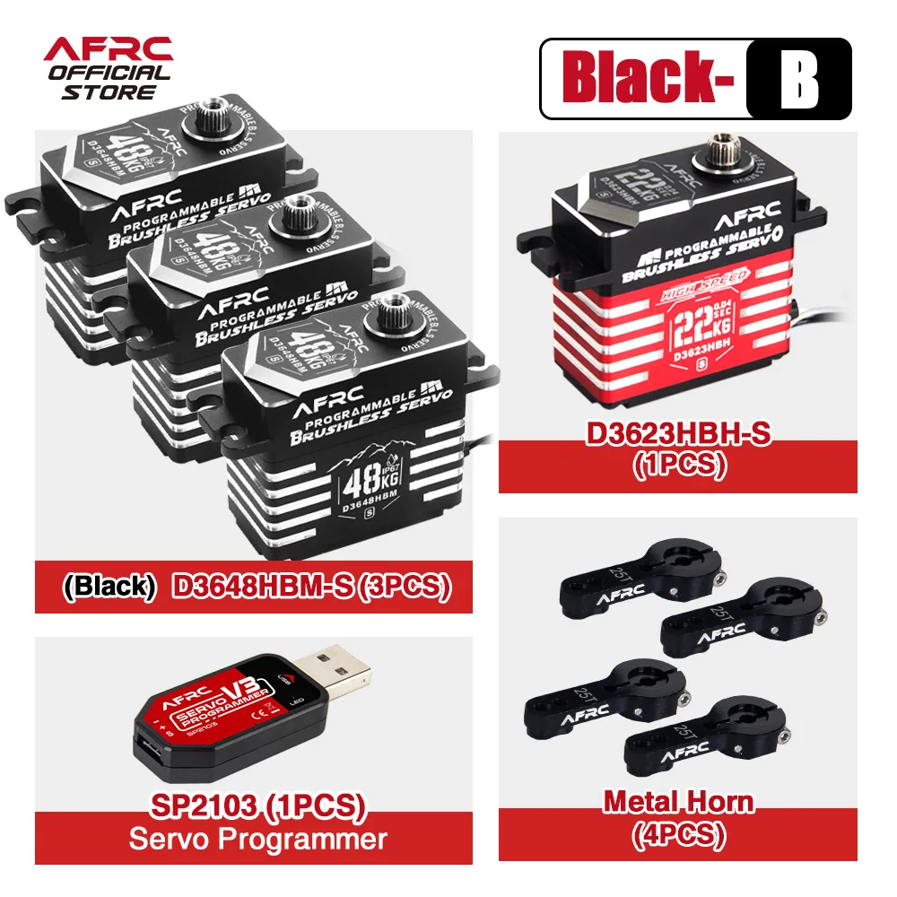 AFRC Professional Helicopter F3C Brushless Servo Kit For ALIGN 800 OXY5 MEG, SAB GOBLIN RAW, 500-900 Class Helicopters Upgrading