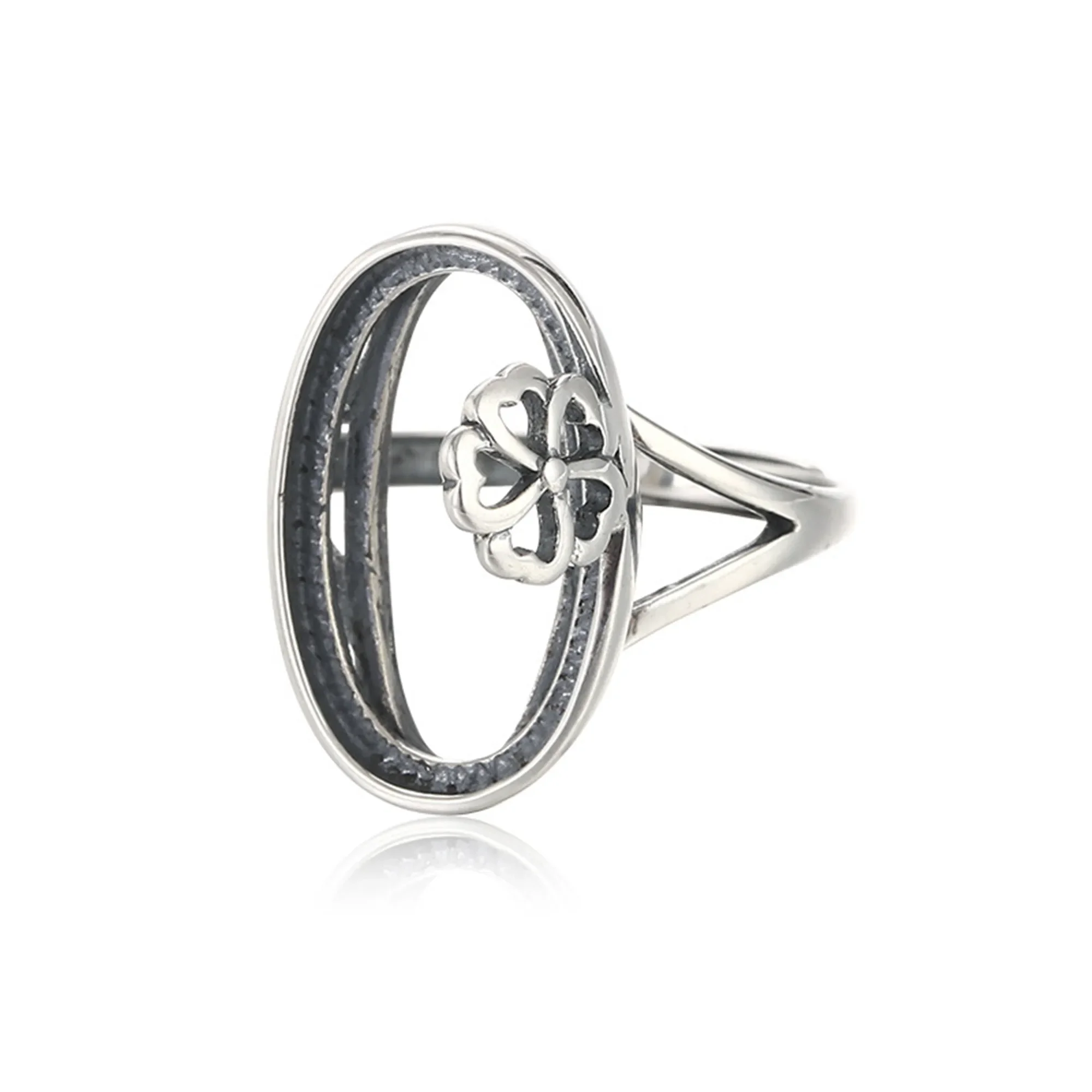 

Ring Setting for 12x19mm Oval Cabochons Antique Style Thai Sterling Silver Adjustable Ring Base Ring Component