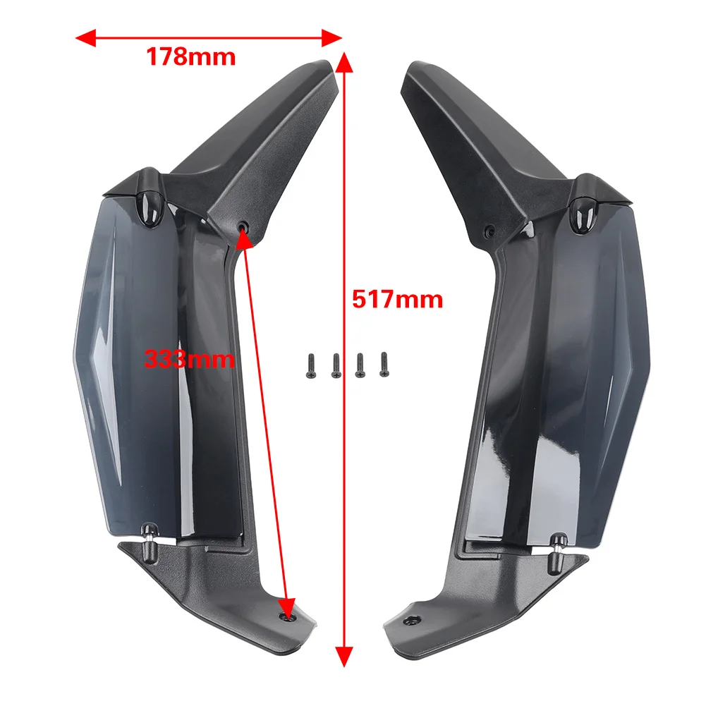 1Pair Motorcycle ABS For Honda Goldwing GL 1800 1800B 1800BD 2018-2023 Adjustable Air Deflectors Windscreen