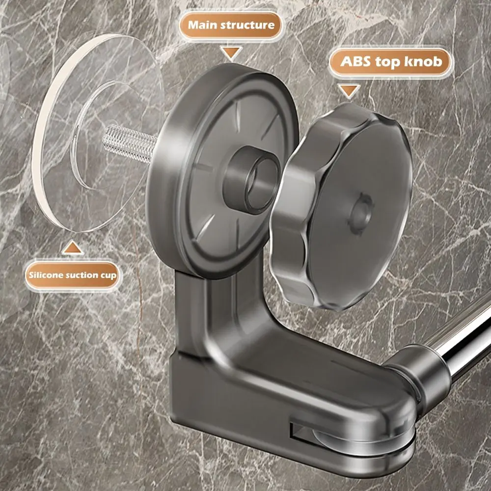 

43-67 см Регулируемая выдвижная вешалка для полотенец на присоске без сверления Съемная настенная вешалка для полотенец Водонепроницаемый пластик