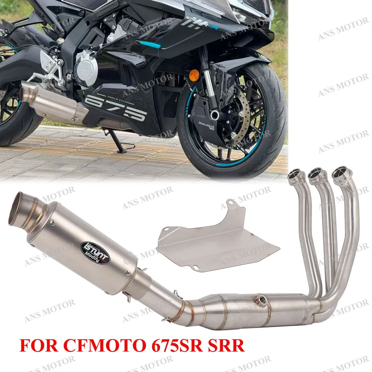 

Выхлопная система Slip On для мотоциклов CFMOTO 675SRR, 675SR, 675NK, полная система выхлопа 675SRR