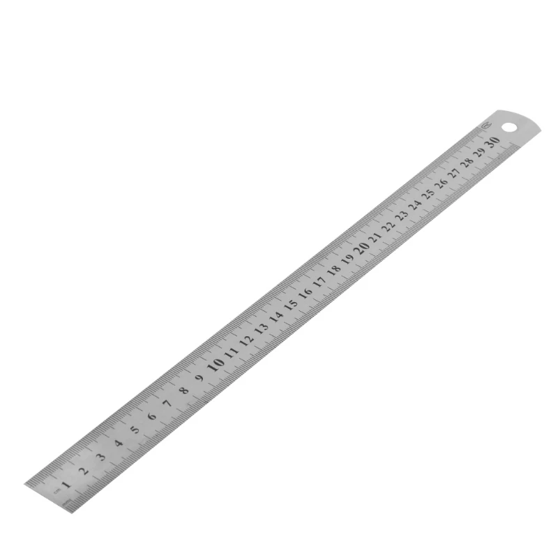 Double Side Stainless Steel Straight Ruler Metric Rule Precision Measuring Tool 30cm/12 inch School Office Supplies