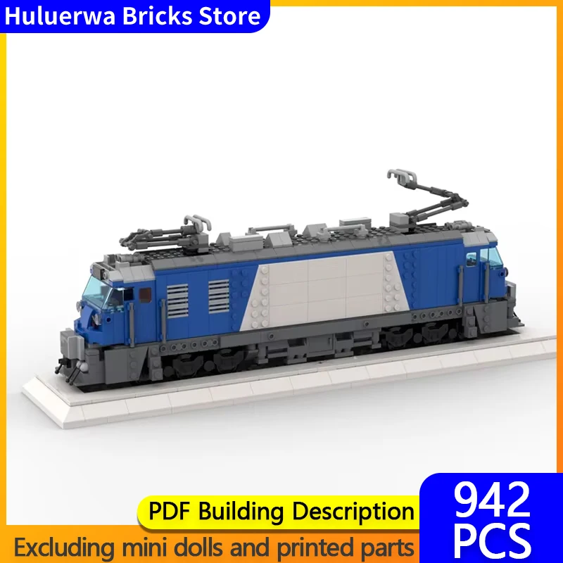 City Car Model MOC Building Bricks HX Railway Track Train Locomotive Modular Technology Gift Holiday Assemble Children Toys Suit