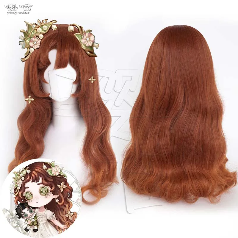 Game Identity V Little Girl Memory Alice Dross Cosplay Wig 70CM Brown Heat Resistant Synthetic Hair Anime Cosplay Wigs Halloween