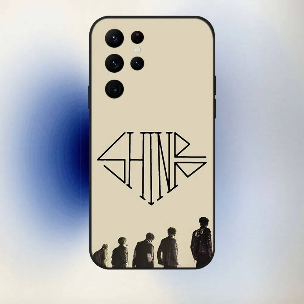 Korea Kpop S-Shinee Phone Case For Samsung S24,23,22,30,21,10,9,Ultra,Plus,Lite,FE,5G Black Soft Case