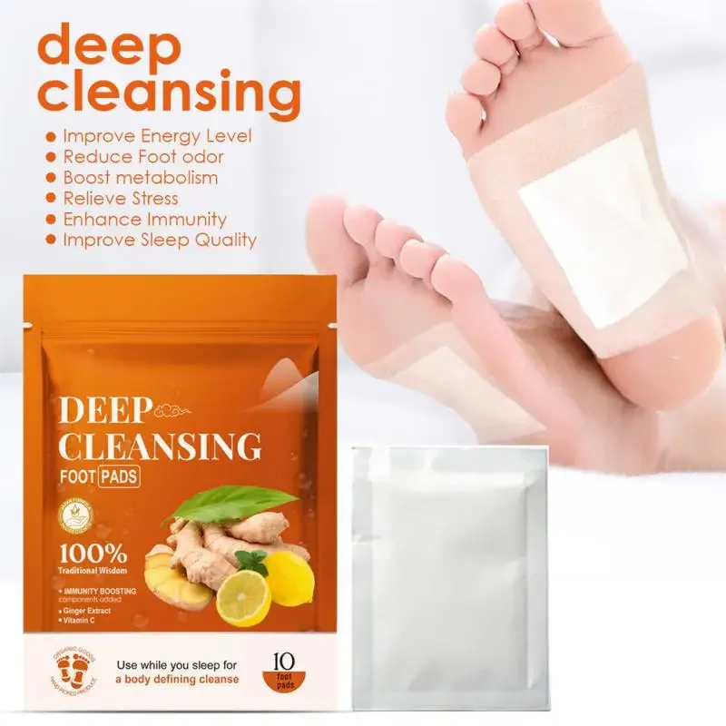 200Pcs Body Foot Care Detox Foot Patches Relieve Stress Ginger Cleansing Pad Promote Circulation Natural Ingredient Slimming Pad